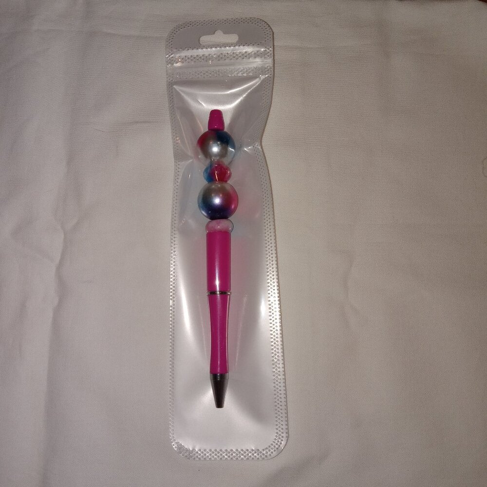 Pink and Blue Bead Pen